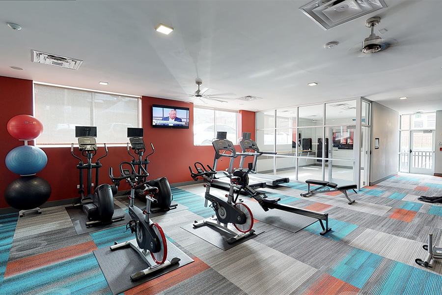 3D tour thumbnail for 1044 Downing fitness center.